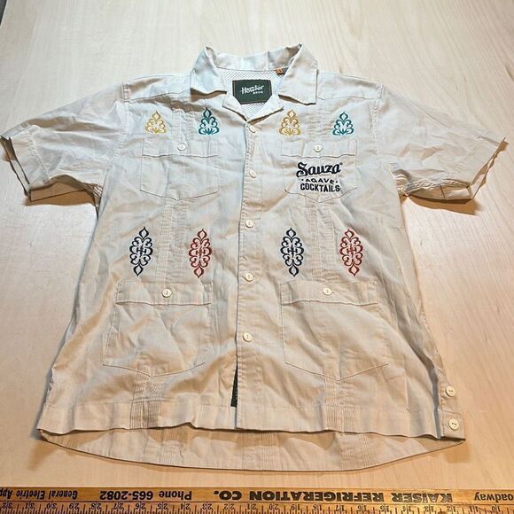 Howlers bro Guayabera Shirt Riverbed Oxford Size Small‎ - Picture 1 of 7